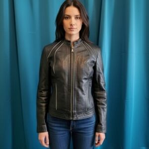 Heavy-duty Leather Jacket w/removable liner! Women's XS